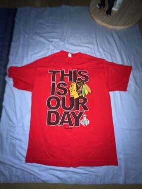 Vintage Reebok Chicago Blackhawks 2013 Stanley Cup Final This Is Our Day Graphic